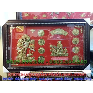 Tranh mừng thọ Bà 70x100cm, bức trướng mừng thọ bằng đồng