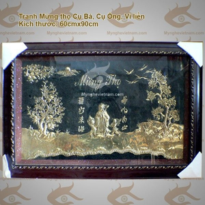 Tranh mừng thọ Ông Bà Cha Mẹ, quà mừng thọ chúc thọ tranh đồng