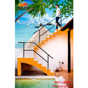 Tranh ốp tường 3D cầu thang CT203