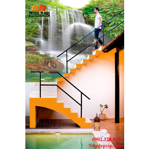 Tranh ốp tường 3D cầu thang CT206