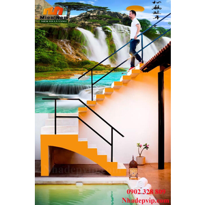 Tranh ốp tường 3D cầu thang CT207