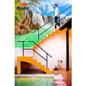 Tranh ốp tường 3D cầu thang CT208