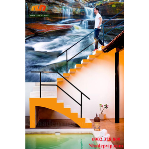Tranh ốp tường 3D cầu thang CT209