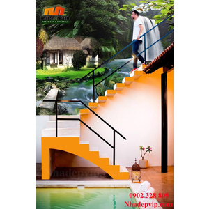Tranh ốp tường 3D cầu thang CT212
