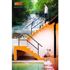 Tranh ốp tường 3D cầu thang CT215