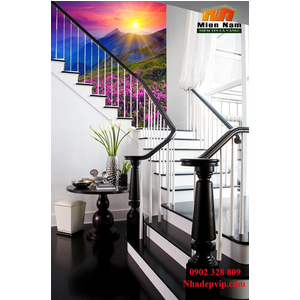 Tranh ốp tường 3D cầu thang CT218