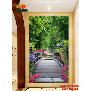 Tranh ốp tường chiếu nghỉ cầu thang CNT75