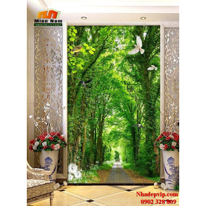 Tranh ốp tường chiếu nghỉ cầu thang CNT77