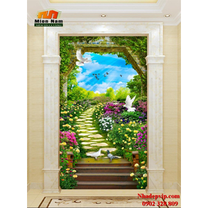Tranh ốp tường chiếu nghỉ cầu thang CNT88