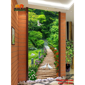 Tranh ốp tường chiếu nghỉ cầu thang CNT69