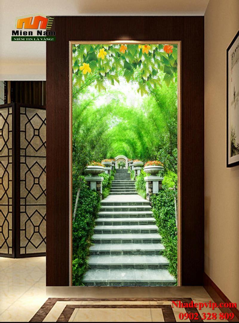 Tranh ốp tường chiếu nghỉ cầu thang CNT74