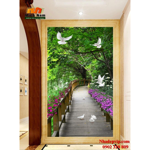 Tranh ốp tường chiếu nghỉ cầu thang CNT81