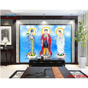 Tranh tam thánh tây phương HPM166