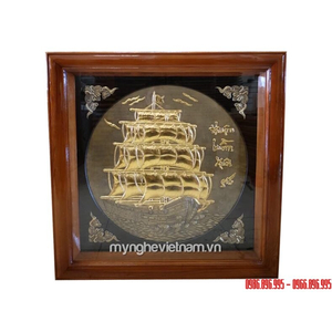 Tranh thuận buồm xuôi gió Tranh phong Thủy chất liệu đồng