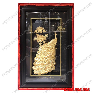 Tranh uyên ương dát vàng làm quà mừng đám cưới lễ kỷ niệm ngày cưới