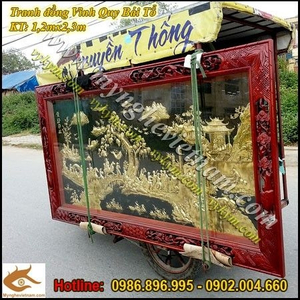 Tranh vinh quy bái tổ 1m2x2m3, tranh đồng nguyên tấm