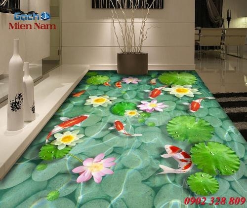 Tranh gạch 3D hồ cá