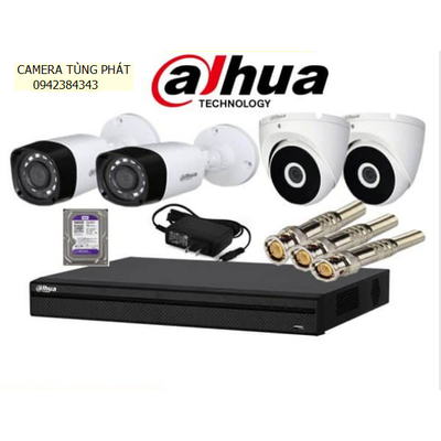TRỌN BỘ 4 CAMERA DAHUA 2.0 MP