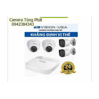 TRỌN BỘ 4 CAMERA KBVISION 2.0 MP