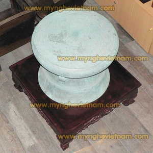 Trống đồng Đông Sơn đúc đường kính 60cm, trống đồng màu xanh giả cổ