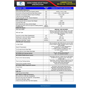 THACO Linker T2-6.9 - Thùng kín - tải trọng 3.3T