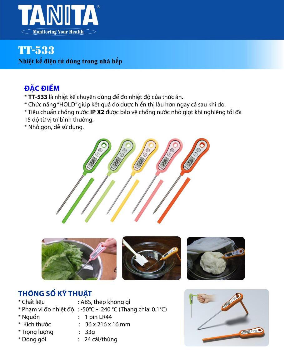 Nhiệt kế đo nhiệt độ của thức ăn Tanita TT-533