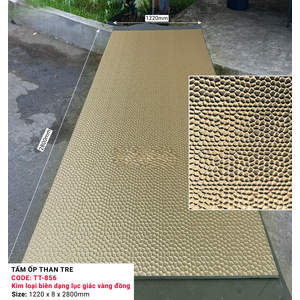 KOS-Tấm ốp sợi than tre BIẾN DẠNG KIM LOẠI 8mm