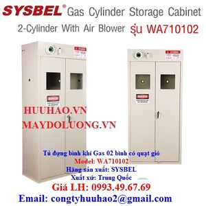 Tủ đựng bình khí Gas 02 bình có quạt gió