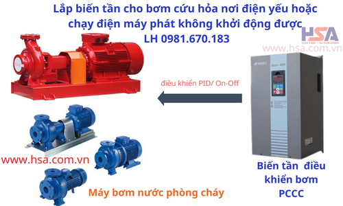 lắp đặt biến tần bơm nước chữa cháy giá rẻ