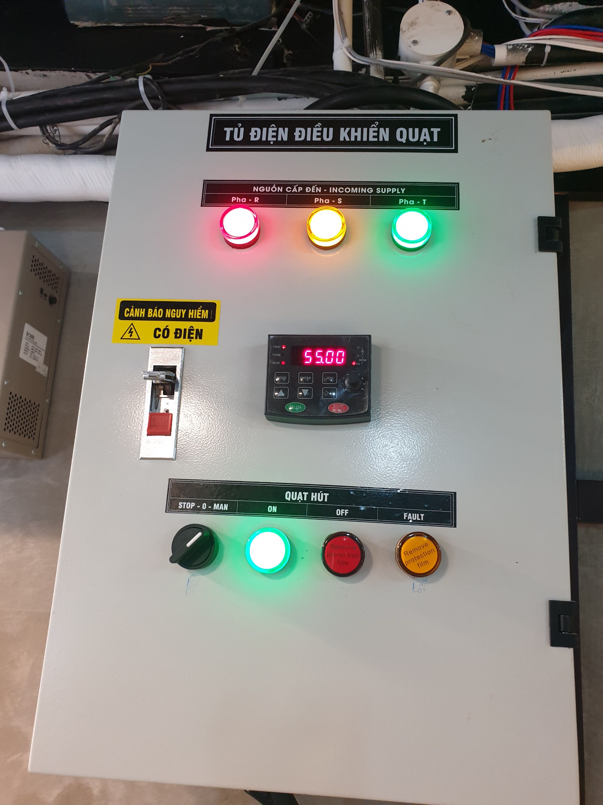 tủ điện biến tần quạt gió công nghiệp
