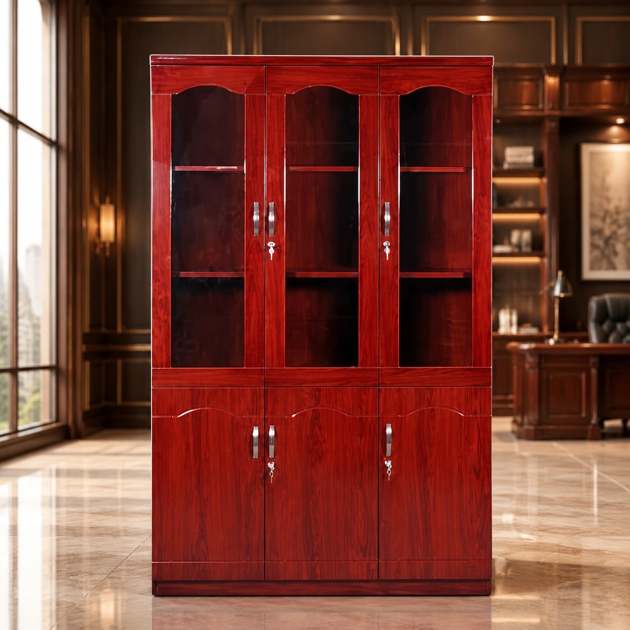 Tủ gỗ màu nâu cánh gián TDK03