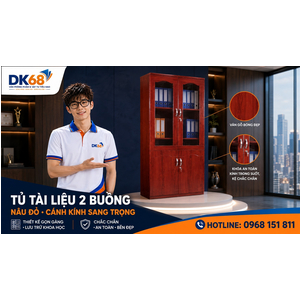 Tủ gỗ màu nâu cánh gián TDK03