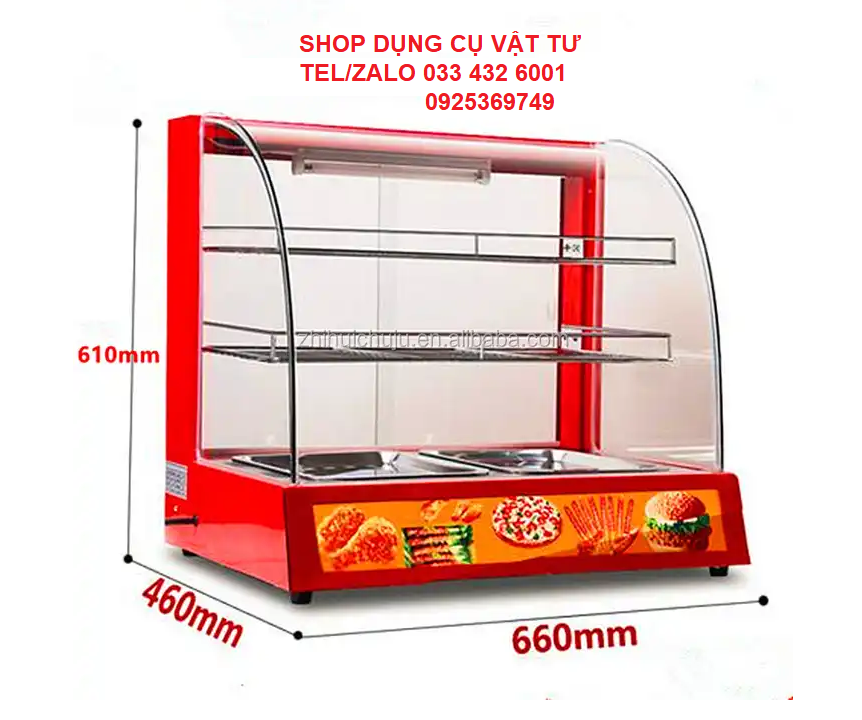 Tủ hâm nóng đồ ăn khoai tây chiên
