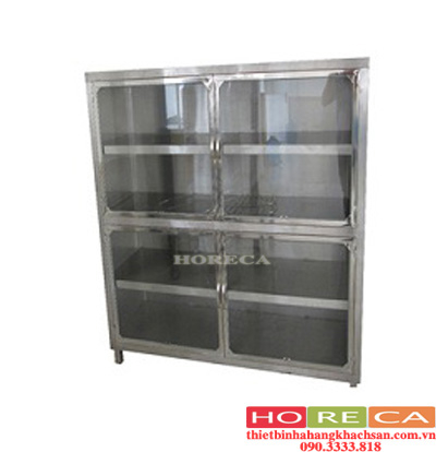 TỦ INOX CỬA KÍNH 4 TẦNG TI-03