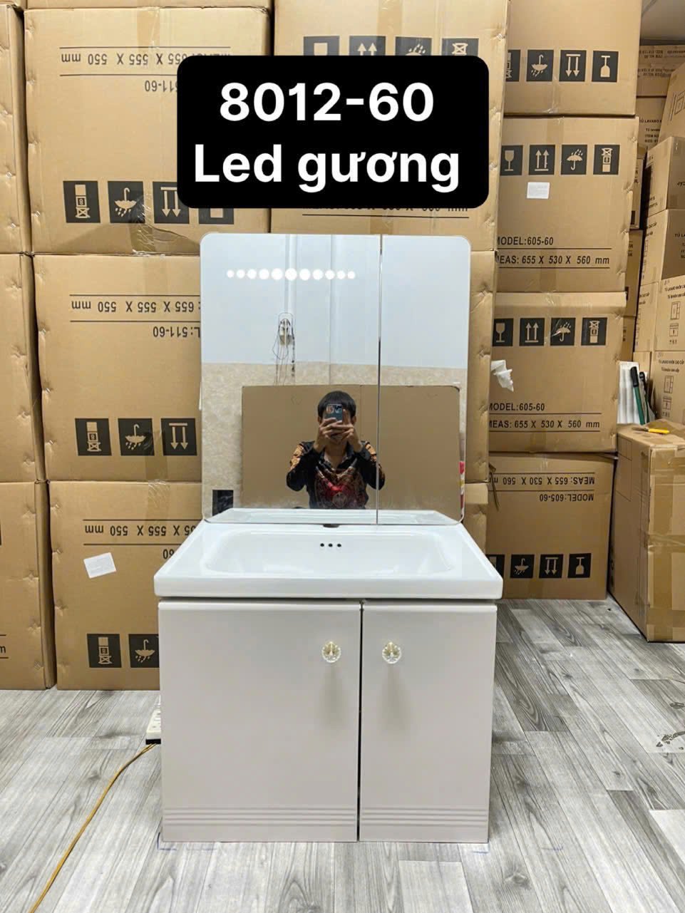 Tủ Lavabo Nhựa PVC 8012-60