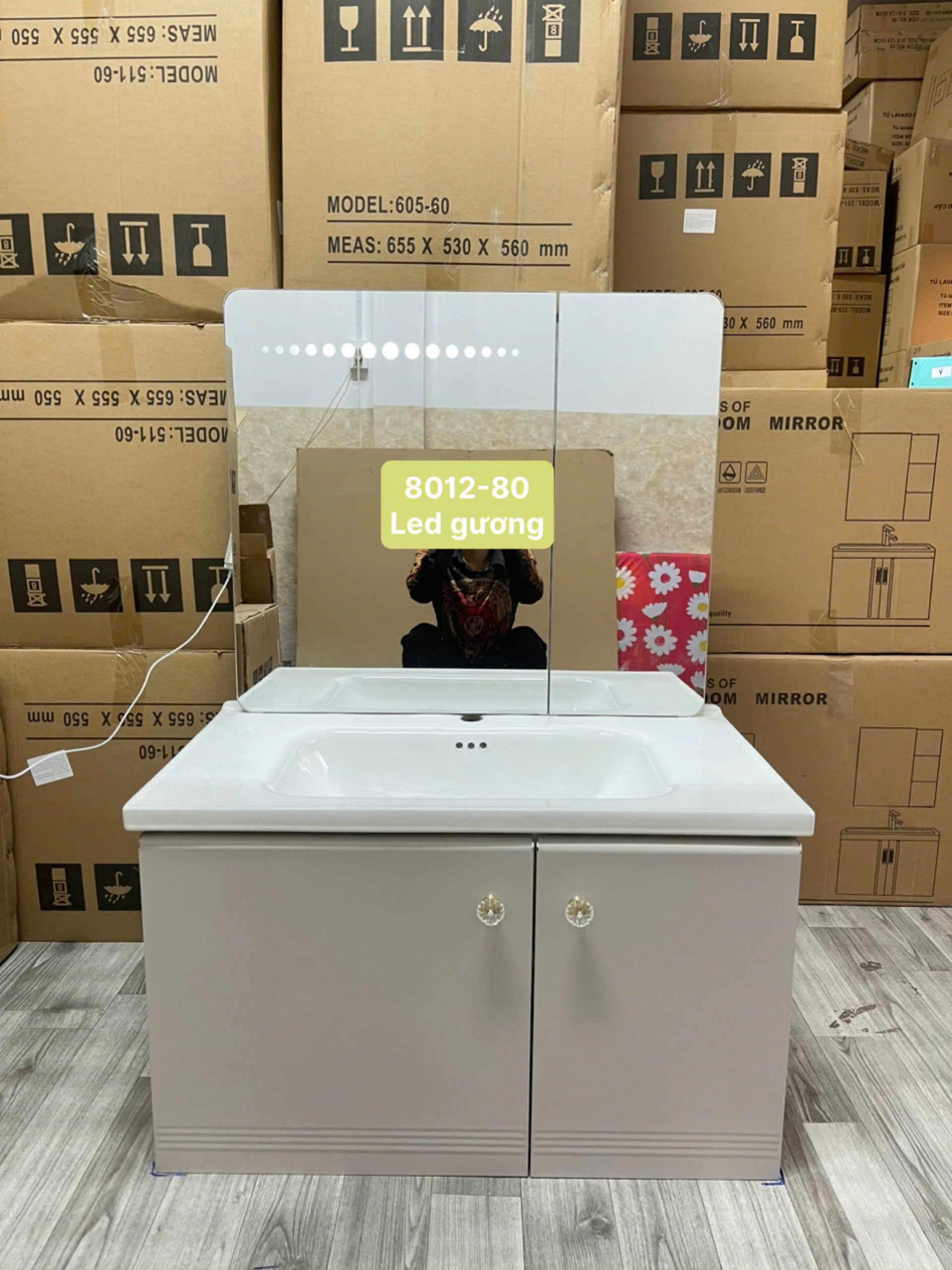 Tủ Lavabo Nhựa PVC 8012-80