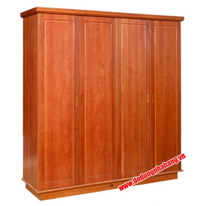 TỦ QUẦN ÁO GỖ CĂM XE 4 CÁNH
