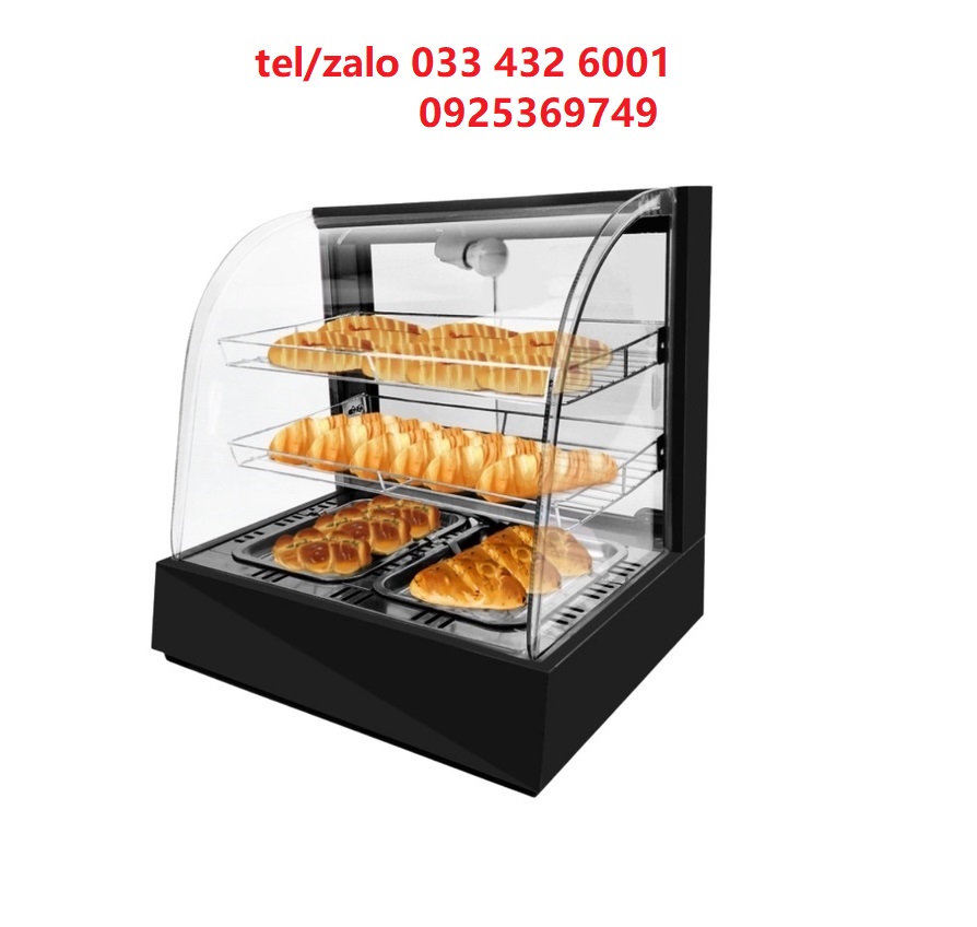 Tủ trưng bày và giữ nóng gà rán bánh mì khoai tây chiên
