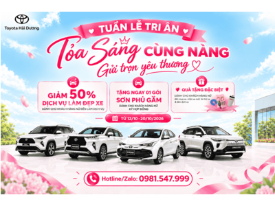 Tuần Lễ Tri Ân Phái Đẹp Tháng 10 | Toyota Hải Dương