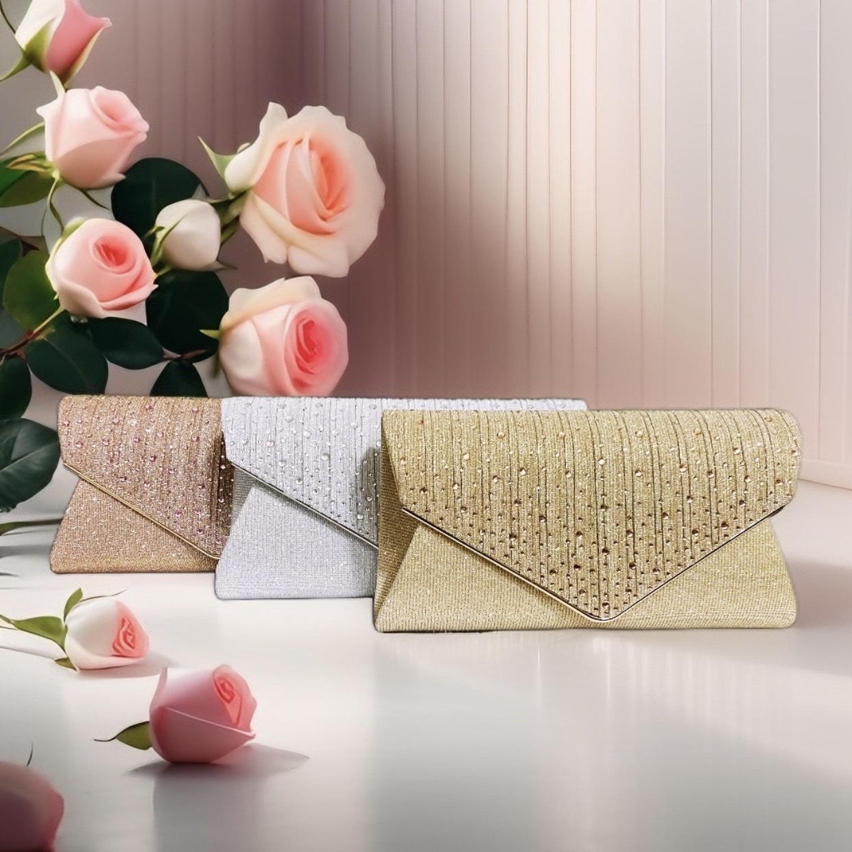 TÚI XÁCH NỮ NẮP SÒ KIM SA LẤP LÁNH C21328