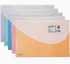 Túi Cúc Deli 5506 Khổ F, 2 Ngăn Có Nút Bấm