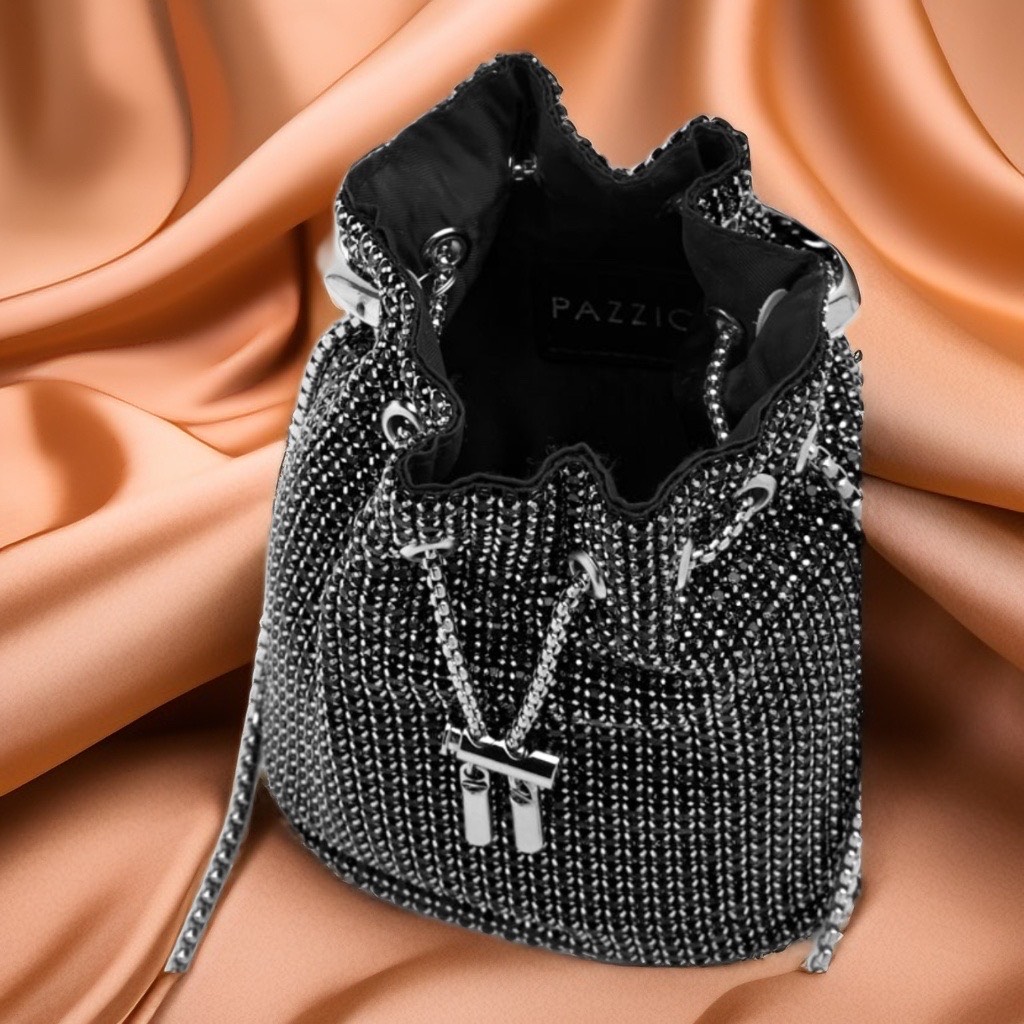 Lấp Lánh - Quý Phái với Túi Xách Đính Đá Dây Rút - Lý Tưởng cho Tiệc Tùng và Đám Cưới