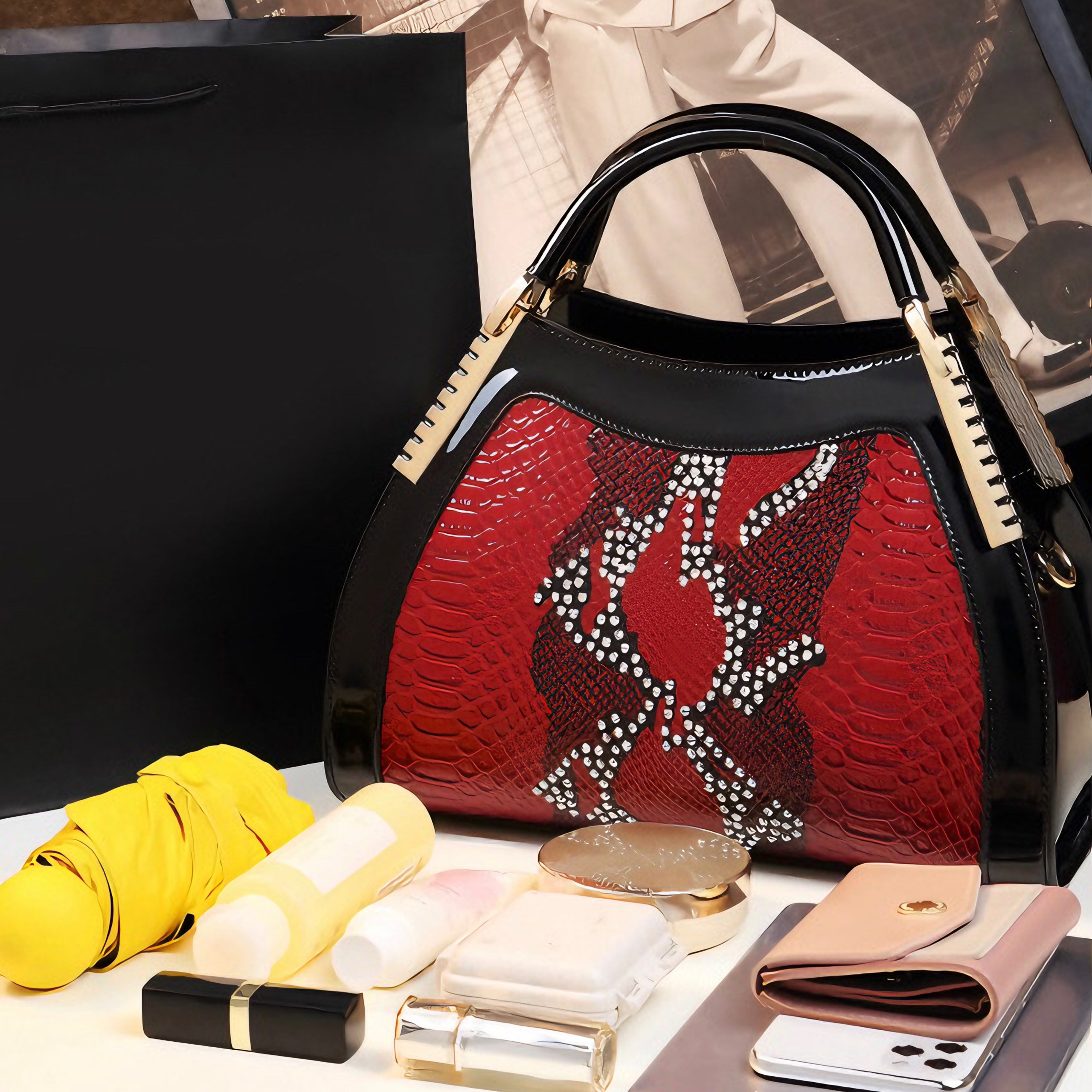 TÚI NỮ DA BÓNG MUSHIHAN 503 CHÍNH HÃNG