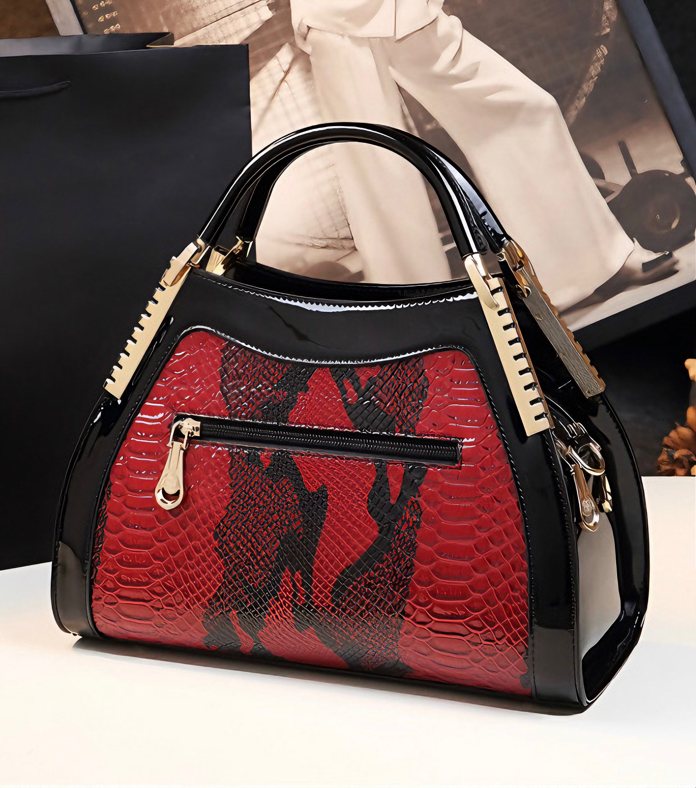 TÚI NỮ DA BÓNG MUSHIHAN 503 CHÍNH HÃNG