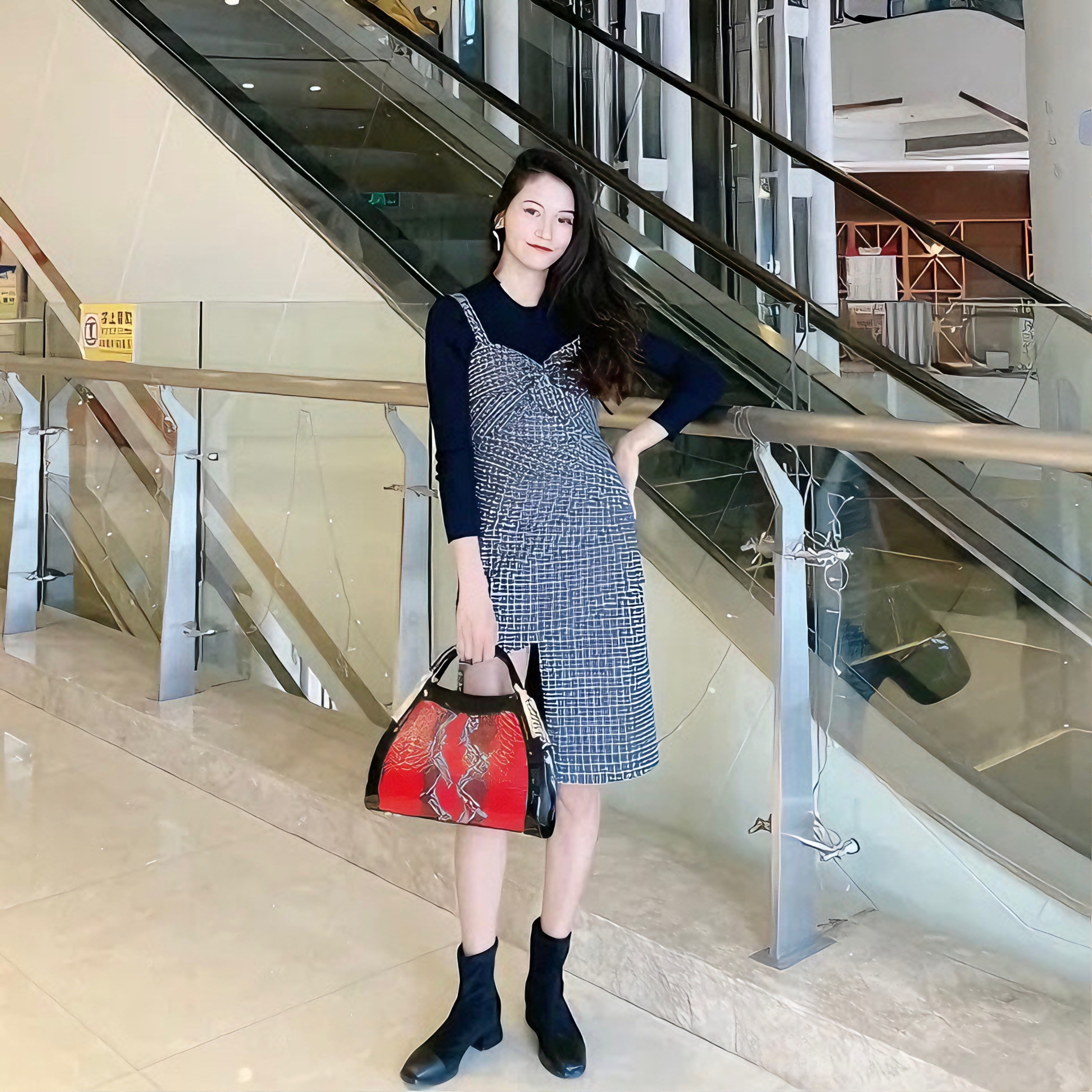 TÚI NỮ DA BÓNG MUSHIHAN 503 CHÍNH HÃNG