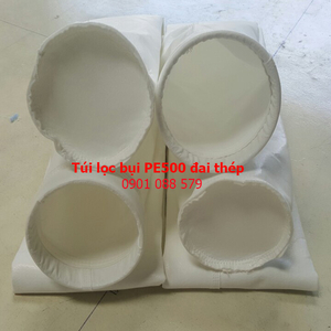 Túi lọc bụi PE500 miệng túi vòng thép