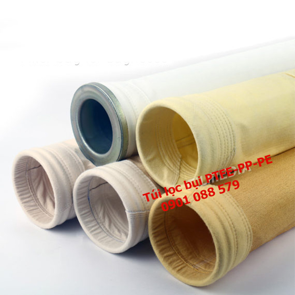 Túi lọc bụi Nomex, Acrylic, PTFE, PP (Polypropylene), PE (Polyester)