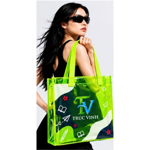 Túi Nhựa PVC In Hoa Văn Quai Vải Bố 30x35x10 - Trúc Vinh