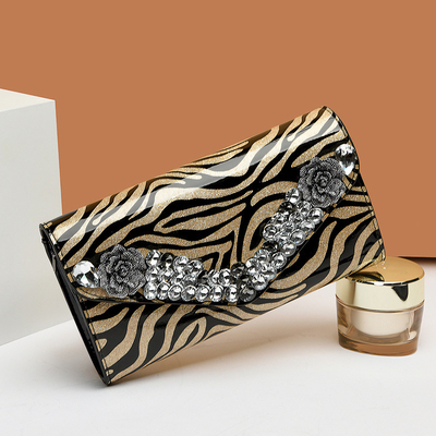 TÚI NỮ ĐÍNH ĐÁ DỰ TIỆC DA BÓNG CẦM TAY / ĐEO CHÉO