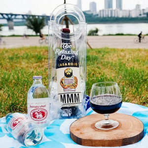 Túi PVC Đựng Chai Quai Tròn Liền Thân In Logo